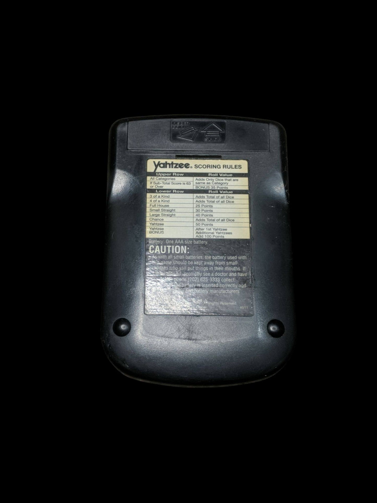 Vintage 90's 1995 Electronic Handheld Yahtzee Game
