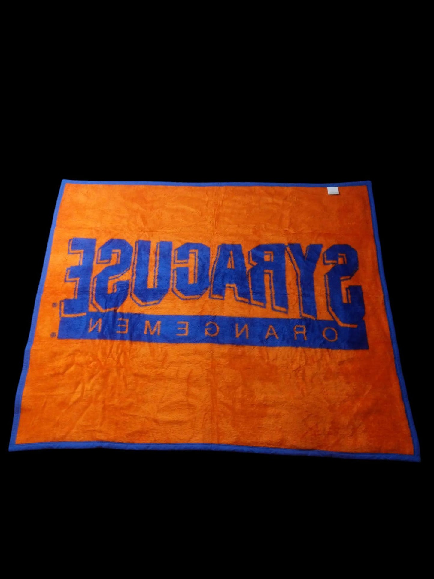 Vintage 90's Biederlack Syracuse University Orange Orangemen Stadium Throw Blanket