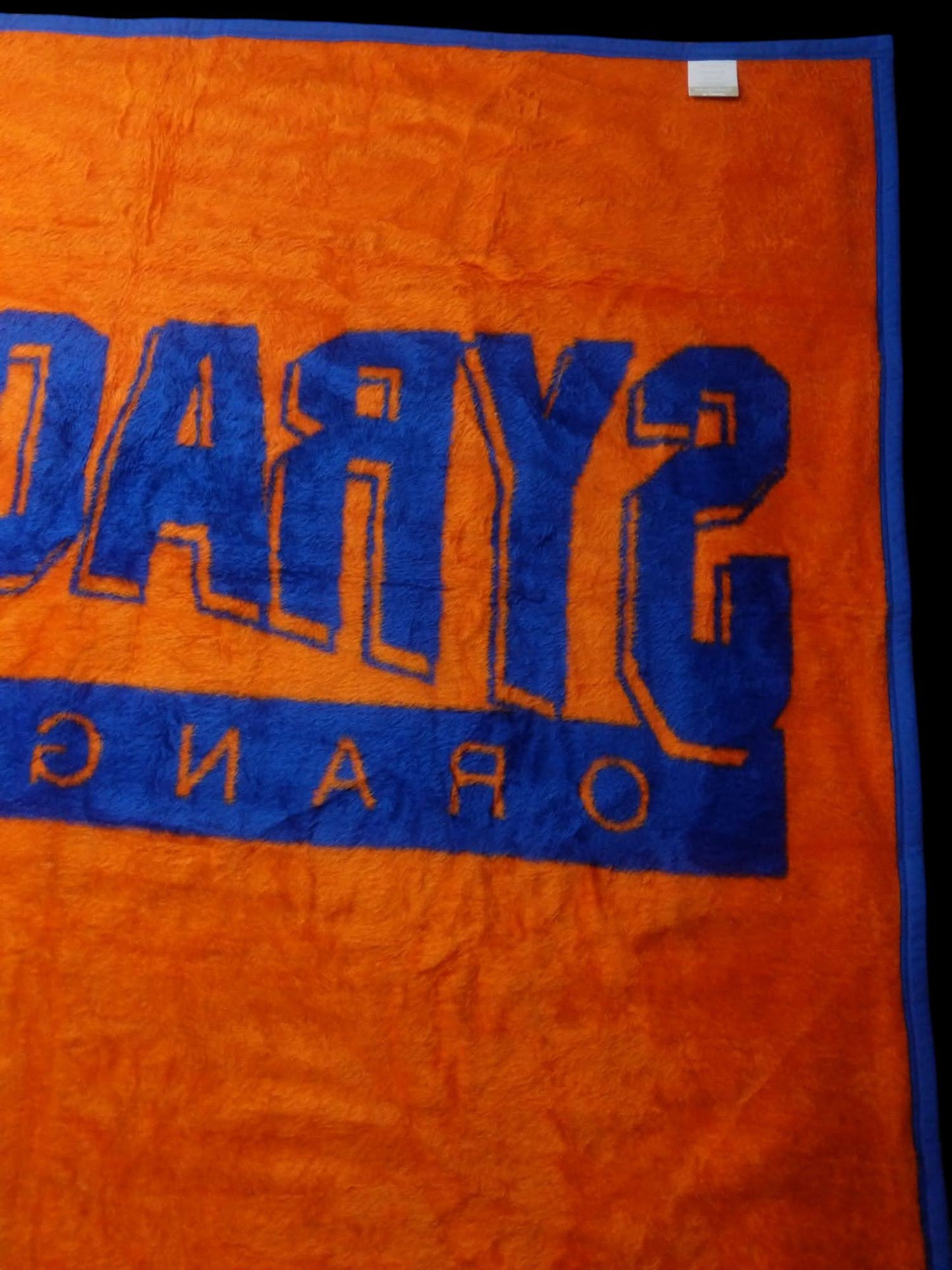 Vintage 90's Biederlack Syracuse University Orange Orangemen Stadium Throw Blanket