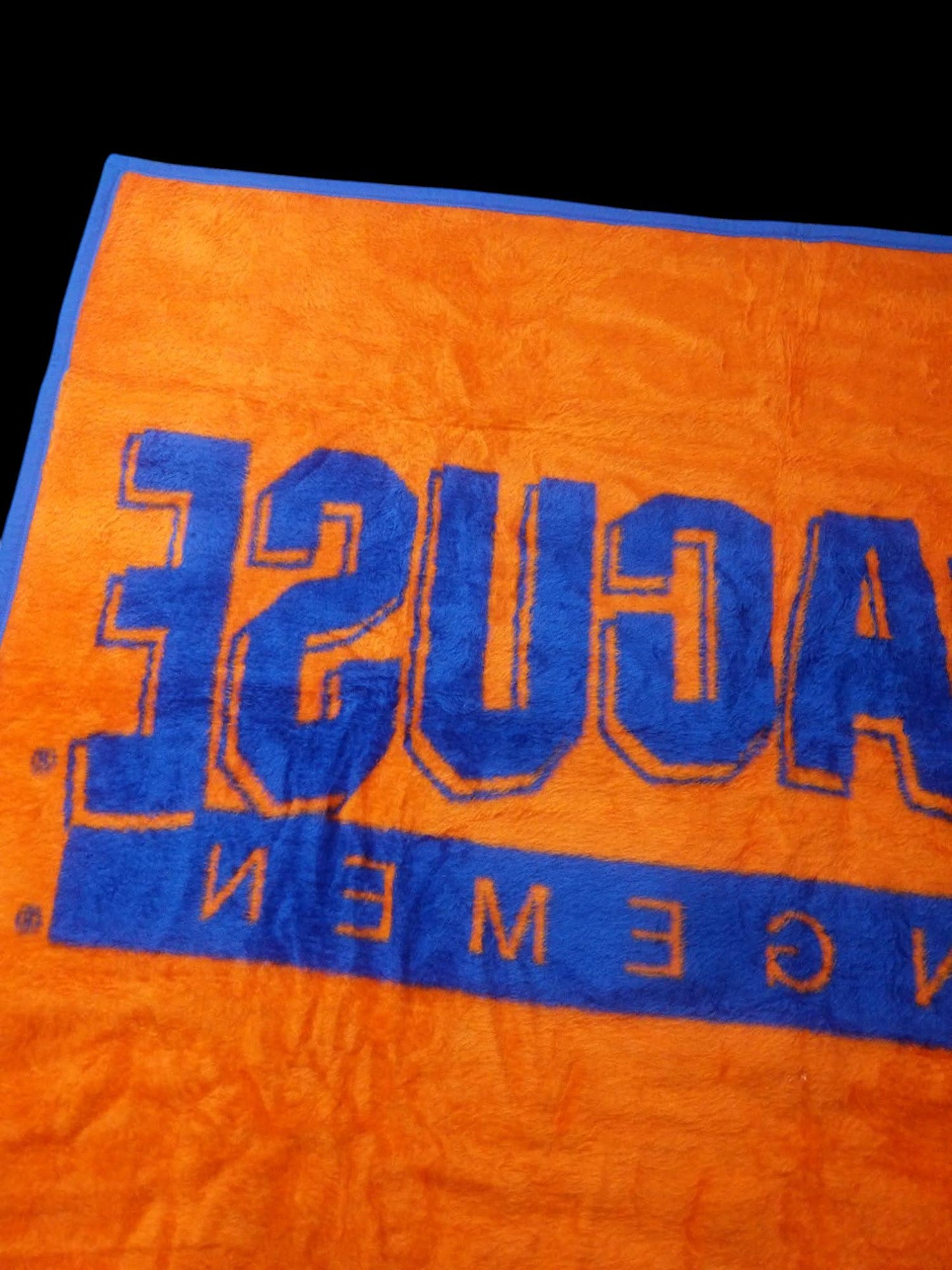 Vintage 90's Biederlack Syracuse University Orange Orangemen Stadium Throw Blanket