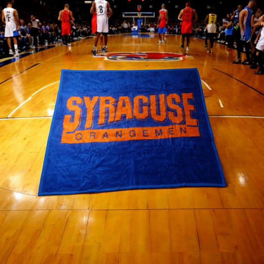 Vintage 90's Biederlack Syracuse University Orange Orangemen Stadium Throw Blanket
