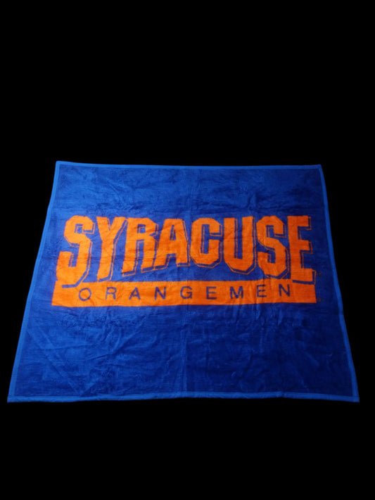 Vintage 90's Biederlack Syracuse University Orange Orangemen Stadium Throw Blanket