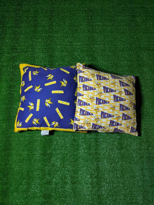 2 Vintage 90's 1999 Minnesota Vikings Throw Pillows