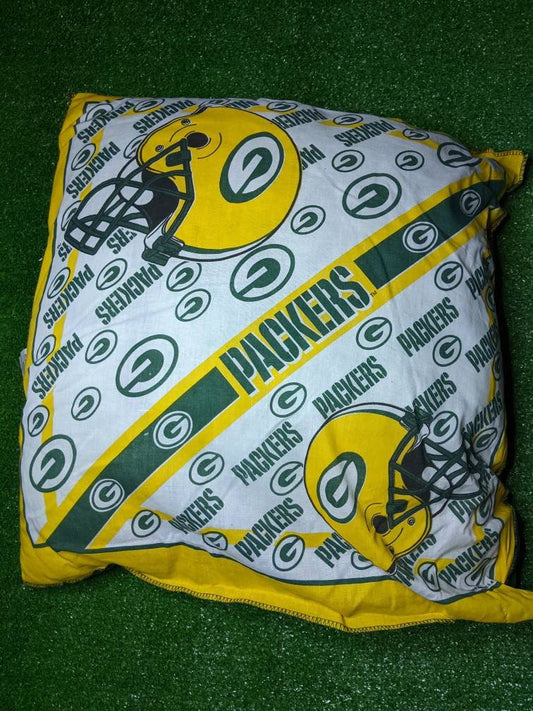 2 Vintage 90's 1999 Green Bay Packers Throw Pillows