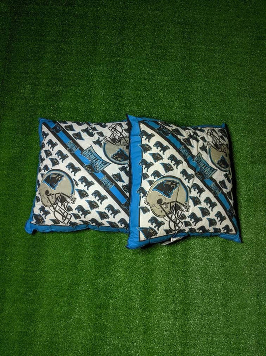 2 Vintage 90's 1999 Carolina Panthers Throw Pillows