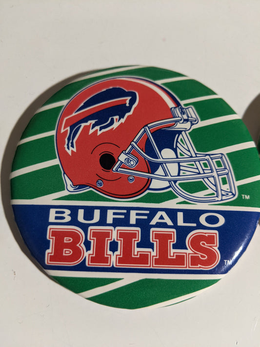 2 Vintage 80's 90's Buffalo Bills Pins Hat Tshirt Sweatshirt Jersey