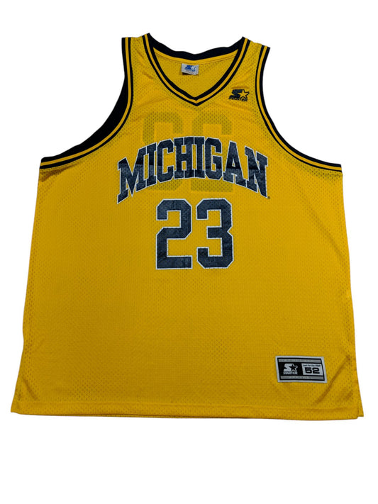 Vintage 90's University Of Michigan Wolverines Maurice Taylor Starter Jersey Fab 5